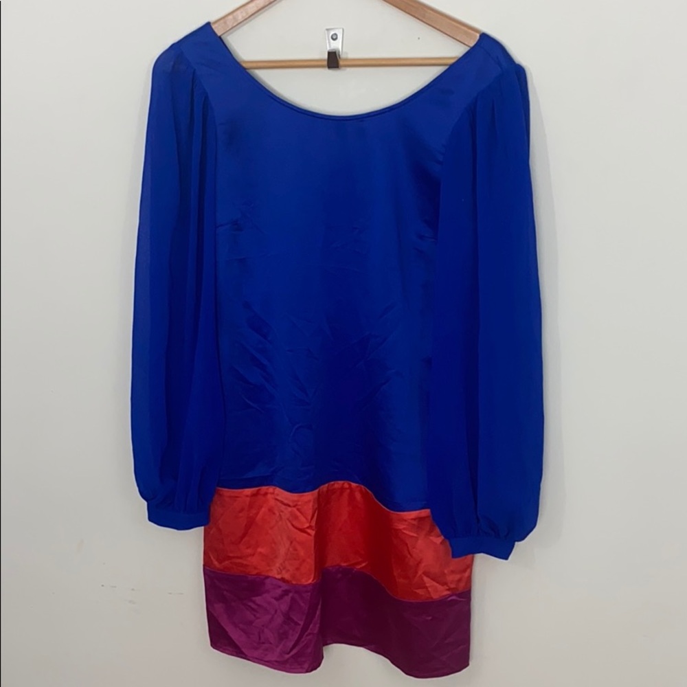 Rainbow Color Block Mini Dress
